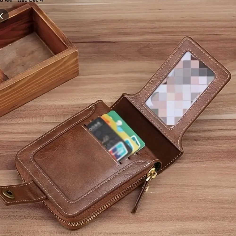 Simple Zipper and Snap Closure Wallet